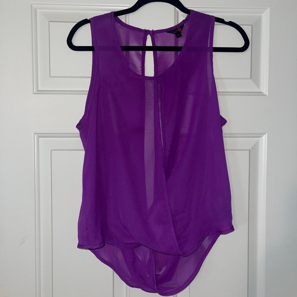 Elegant Purple Sleeveless Top